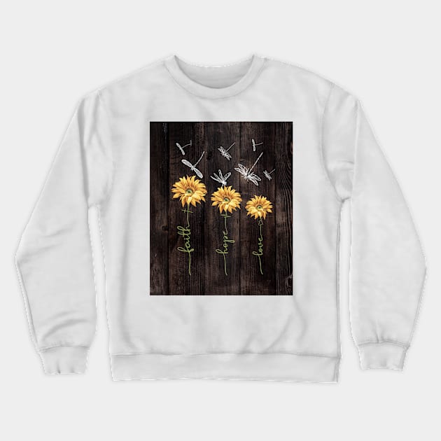 Faith Hope Love Crewneck Sweatshirt by Dojaja